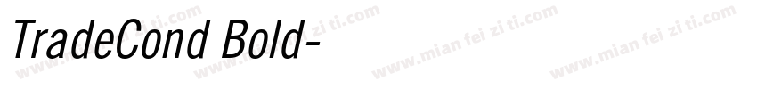 TradeCond Bold字体转换